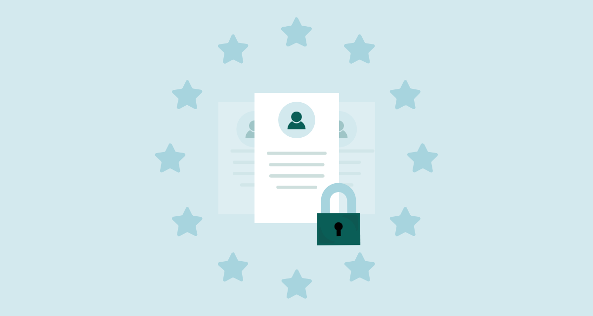 Illustration of data with a lock